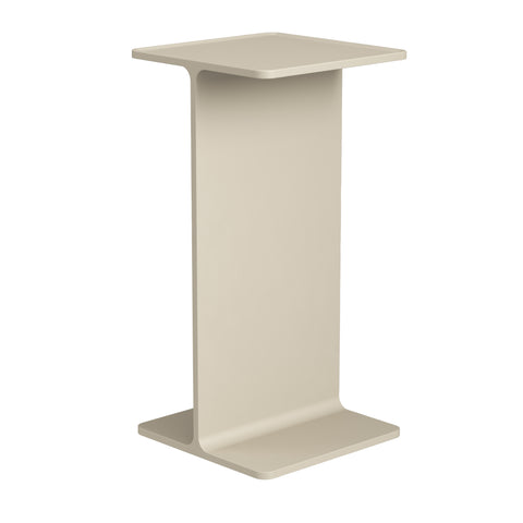 Museum Pedestal by TAF Studio for String Furniture in beige, a cast aluminium pedestal with an I-beam profile