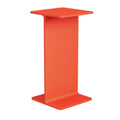 Museum Pedestal by TAF Studio for String Furniture in orange, a cast aluminium pedestal with an I-beam profile