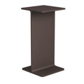 Museum Pedestal by TAF Studio for String Furniture in dark brown, a cast aluminium pedestal with an I-beam profile