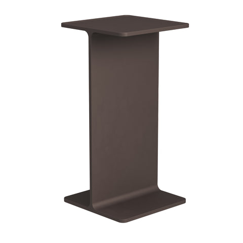 Museum Pedestal by TAF Studio for String Furniture in dark brown, a cast aluminium pedestal with an I-beam profile