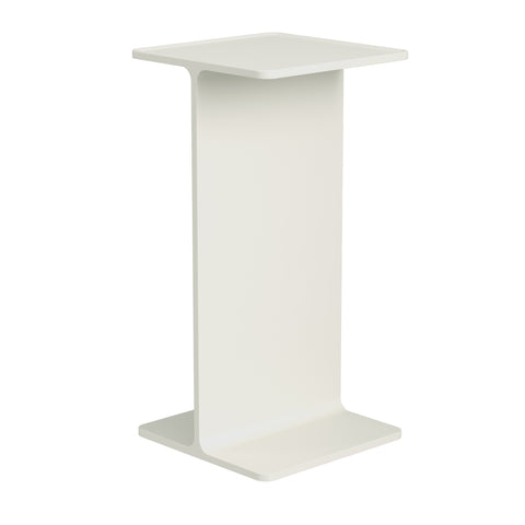 Museum Pedestal by TAF Studio for String Furniture in white, a cast aluminium pedestal with an I-beam profile