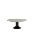 Midst Coffee Table in grey marble with black base by Muuto