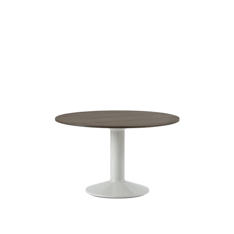 midst table by muuto in dark oak tabletop and grey base 