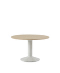 midst table by muuto in oiled oak top and grey base 