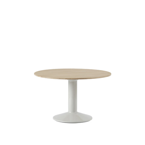 midst table by muuto in oiled oak top and grey base 