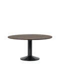 midst table by muuto in dark oiled oak top and black base 