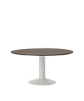 midst table by muuto in dark oiled oak top and grey base 