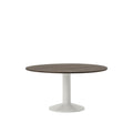 midst table by muuto in dark oiled oak top and grey base 