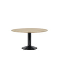 midst table by muuto in oiled oak top and black base 