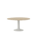 midst table by muuto in oiled oak top and grey base 