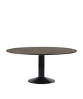 midst table by muuto in dark oiled oak top and black base 