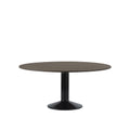 midst table by muuto in dark oiled oak top and black base 