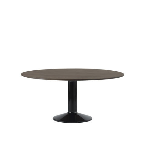 midst table by muuto in dark oiled oak top and black base 