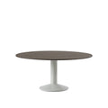 midst table by muuto in dark oiled oak top and grey base 