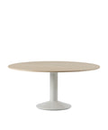 midst table by muuto in oiled oak top and grey base 