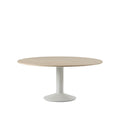 midst table by muuto in oiled oak top and grey base 