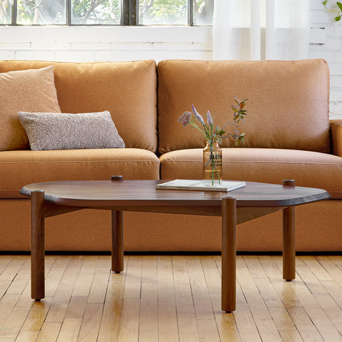 contemporary coffee table and sofa by canadian furniture company gus modern