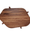 monarch coffee table in walnut by gus modern, top view