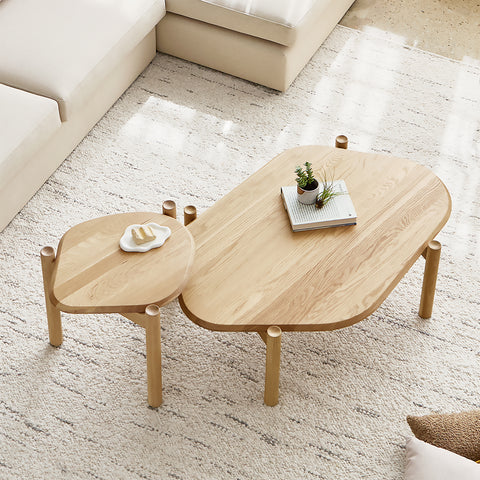 oak nesting tables by canadian furniture company gus modern