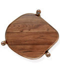 top view of monarch end table in walnut by gus modern