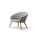 grey fabric on scandinavian lounge chair by Fredericia Furniture 