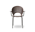 Trinidad Armchair by Fredericia in oak with sculptural cut-out backrest, modern Danish design