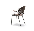 Side view of Fredericia Trinidad Armchair designed by Nanna Ditzel, Scandinavian wood accent chair