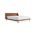 Nook Bed by Blu Dot in Copper Velvet, king size, three-quarter front view