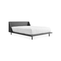 Nook Bed by Blu Dot in Gabro Grey, queen size, three-quarter front view