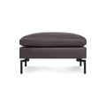 New Standard Ottoman by Blu Dot in Dark Brown and Leather with Black legs