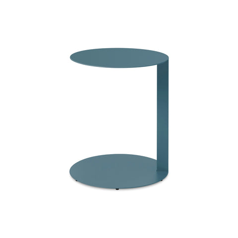 Note Large Side Table by Blu Dot in Marine Blue, raised side view