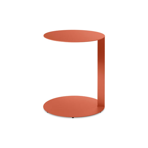 Note Large Side Table by Blu Dot in Tomato, raised side view