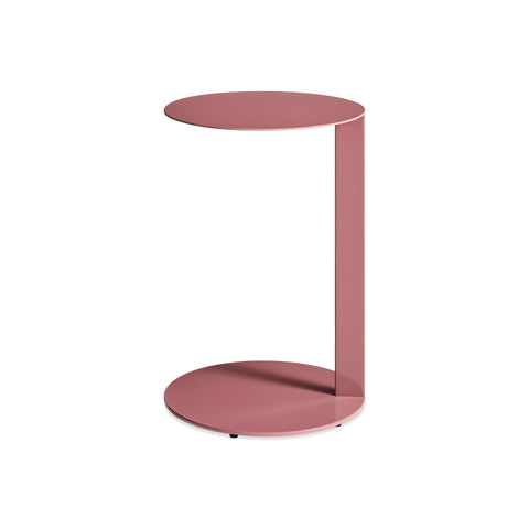 Note Tall Side Table by Blu Dot in Berry, raised side view