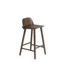 muuto nerd counter stool in stained dark brown