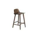 muuto nerd counter stool in stained dark brown