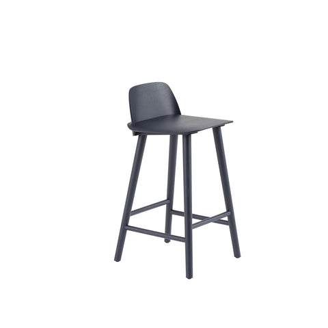 muuto nerd counter stool in midnight blue