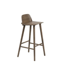 muuto nerd bar stool in dark stained brown