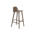 muuto nerd bar stool in dark stained brown