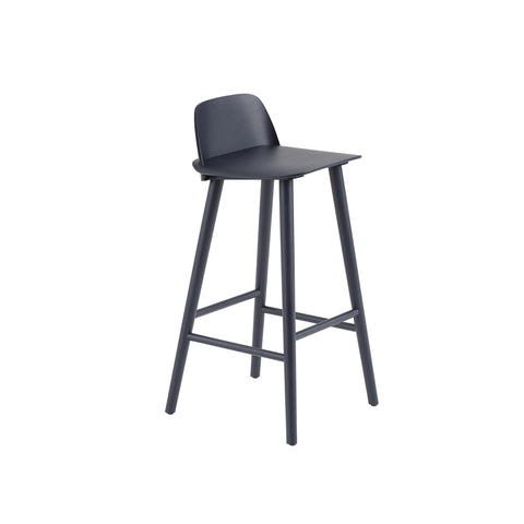 muuto nerd bar stool in midnight blue