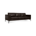 New Standard 92" Sofa by Blu Dot in Dark Brown and Leather with Black legs