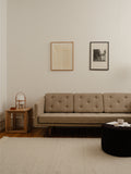 Borge Mogensen No. 1 Sofa 3 seater in Barnum 3 boucle sand styled with BM Nesting Tables and a Mono Pouf