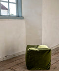 Otto Pouf w/o button, Zenso Black Leather by Bent Hansen