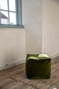 Otto Pouf w/o button, Zenso Black Leather by Bent Hansen