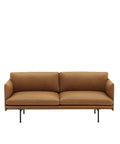 muuto outline 2-seater sofa in cognac refine leather 