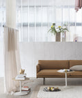 scandinavian inspired living room with muuto outline sofa