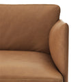 cognac refine leather detail shot from outline sofa by muuto