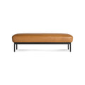Puff Puff Bench by Blu Dot in Canyon Leather, front view