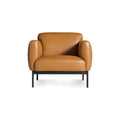 Puff Puff Lounge Chair by Blu Dot in Canyon Leather, front view