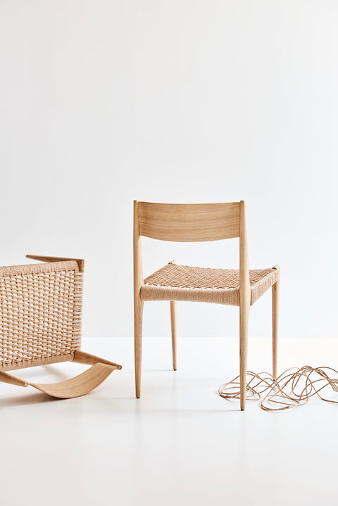 Oak and Danish Cord Pia Chair, Poul Cadovius 1953, DK3 Denmark