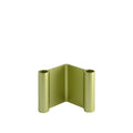 Muuto Pair Candleholder 11 cm in anodized green aluminum, sculptural Scandinavian design